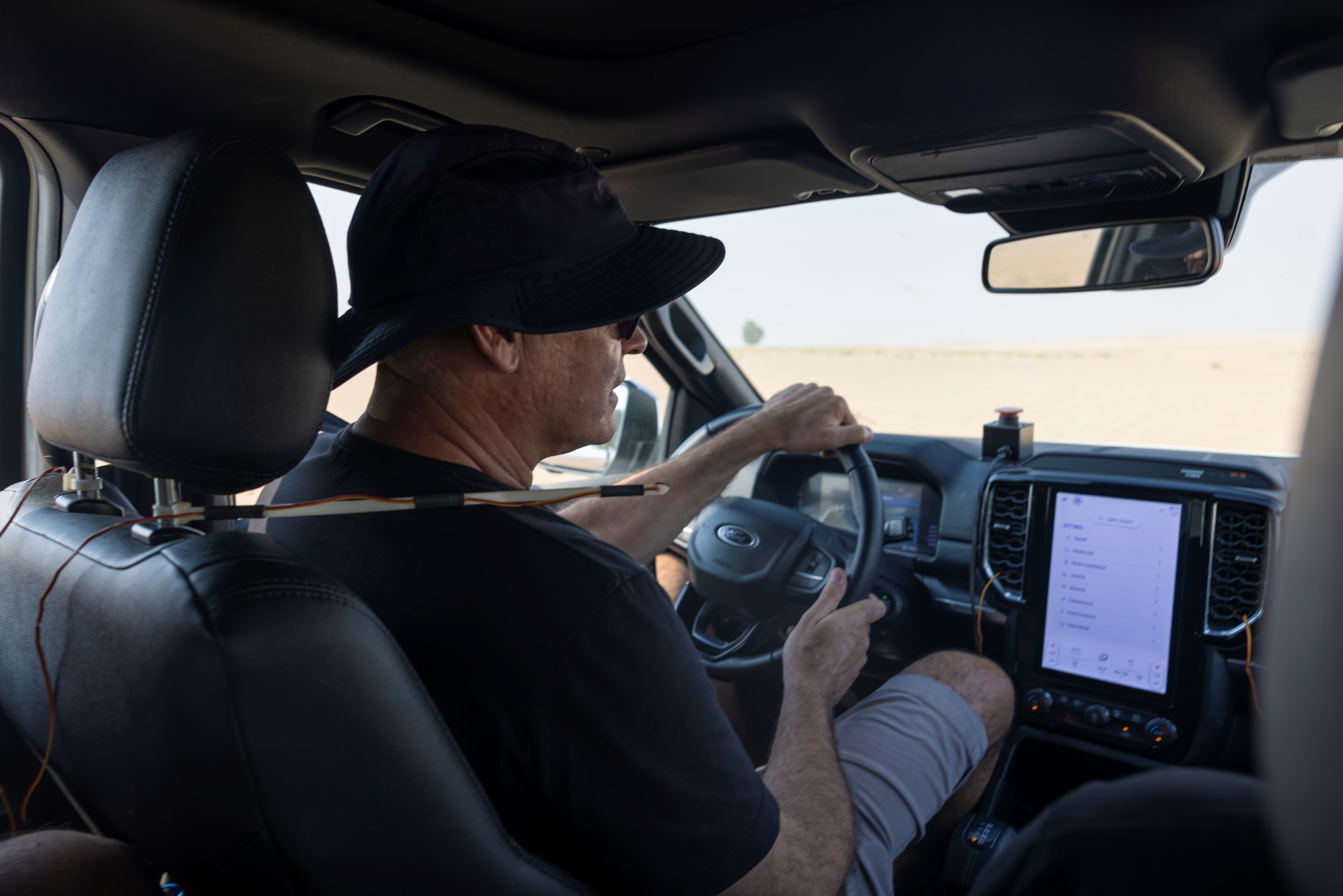 Ford Everest V6 undergoing hot-weather testing in the Middle East.