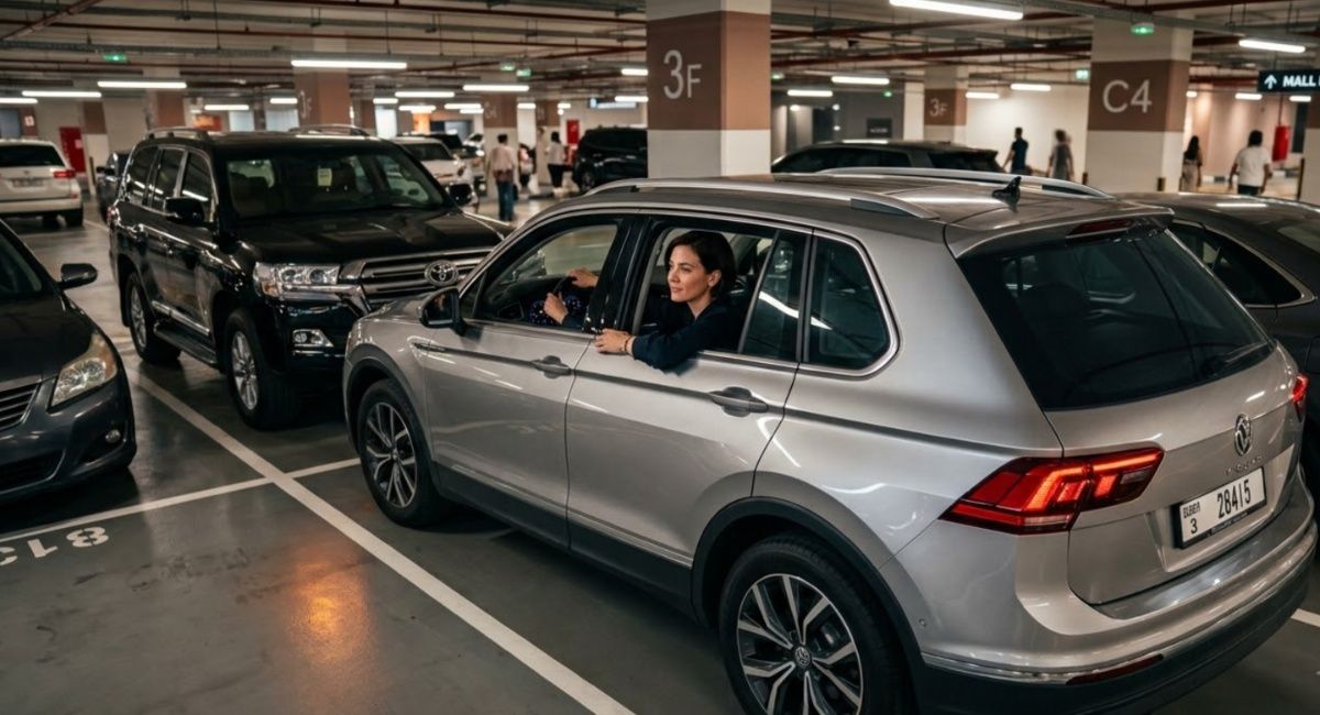 Female Parking car in UAE