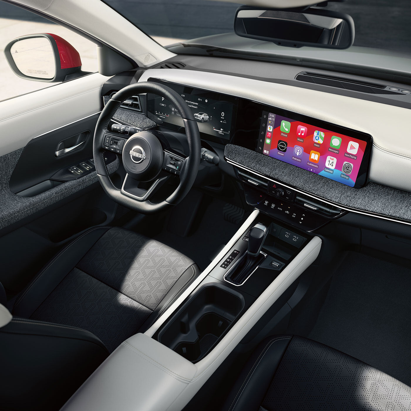 Nissan Kicks interior with 12.3-inch touchscreen and digital instrument display