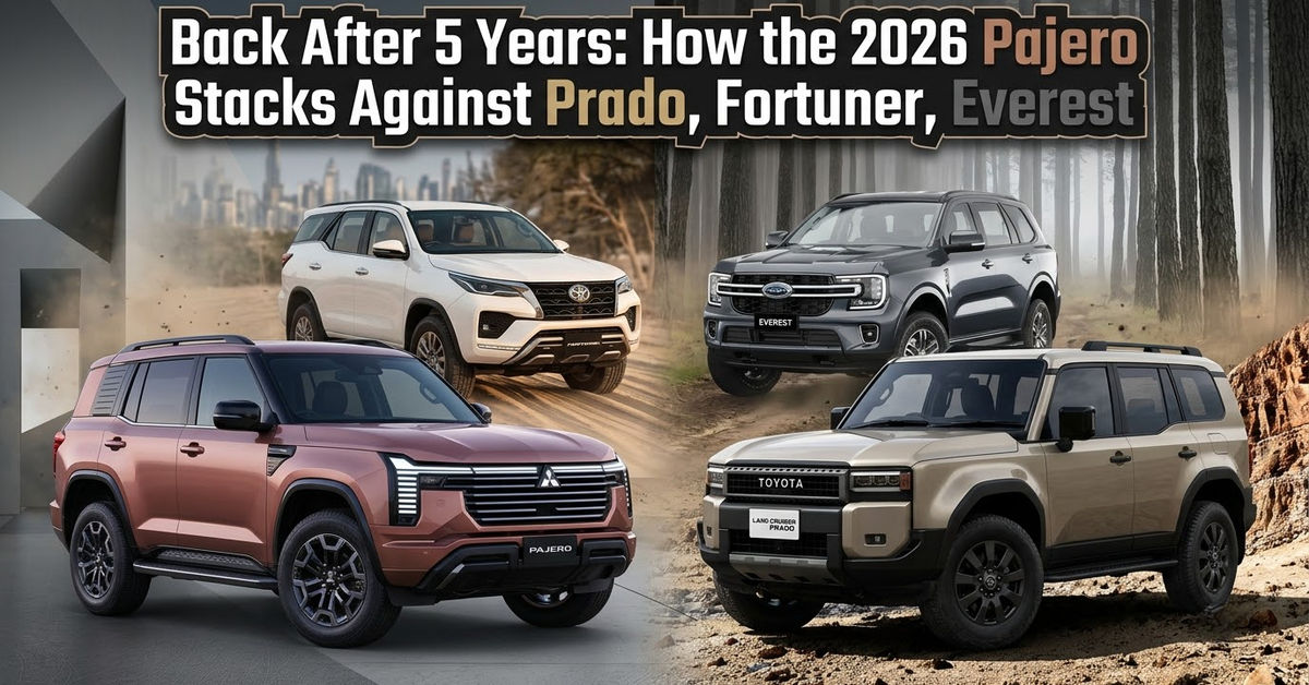 Back After 5 Years: How the 2026 Pajero Stacks Against Prado, Fortuner, Everest