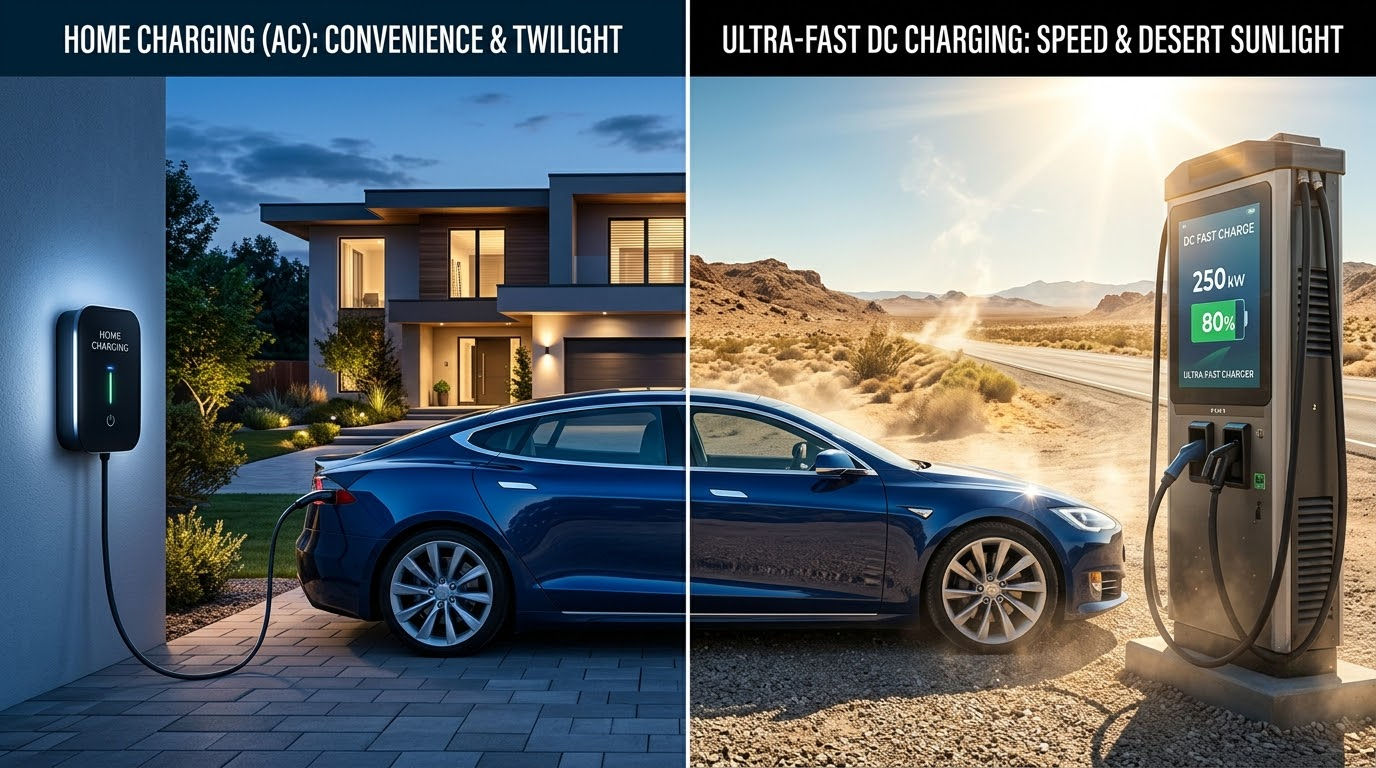 Electric car charging comparison