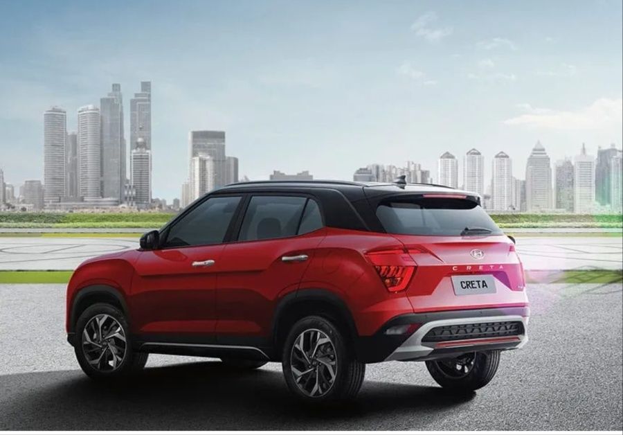 Hyundai Creta Dragon Red with Black Roof