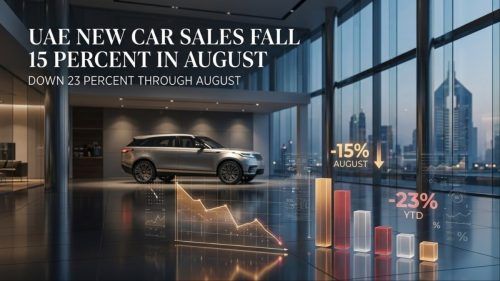 UAE New Car Sales Fall 15 Percent in August, Down 23 Percent Through August
