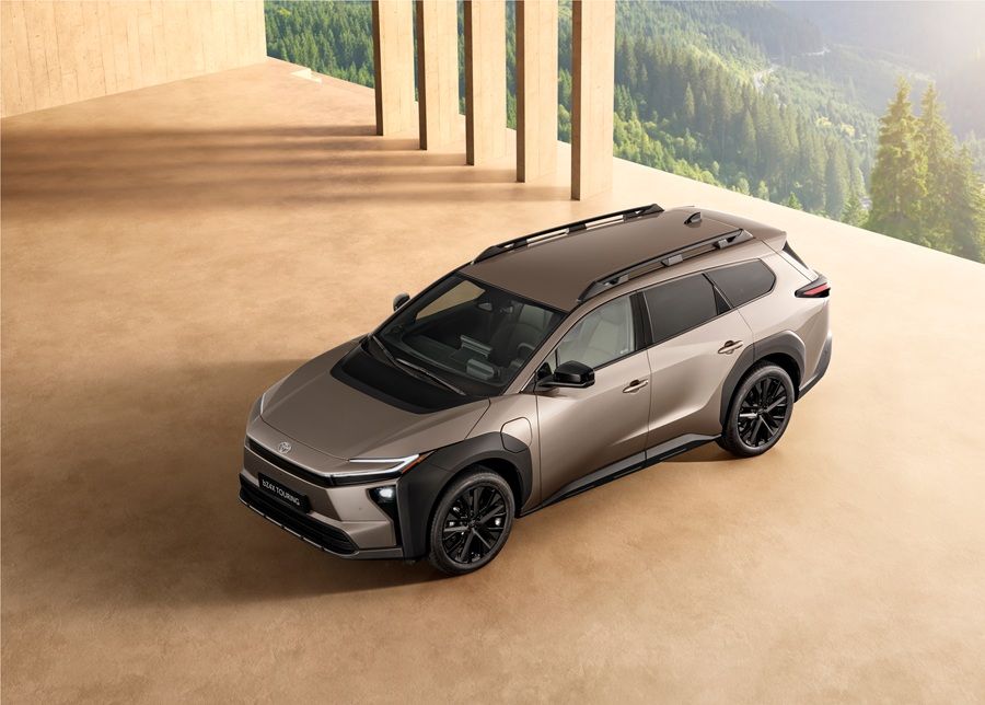 Toyota bZ4X Touring exterior viewed from above